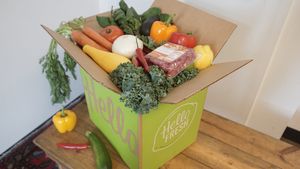 Hellofresh box of vegtables